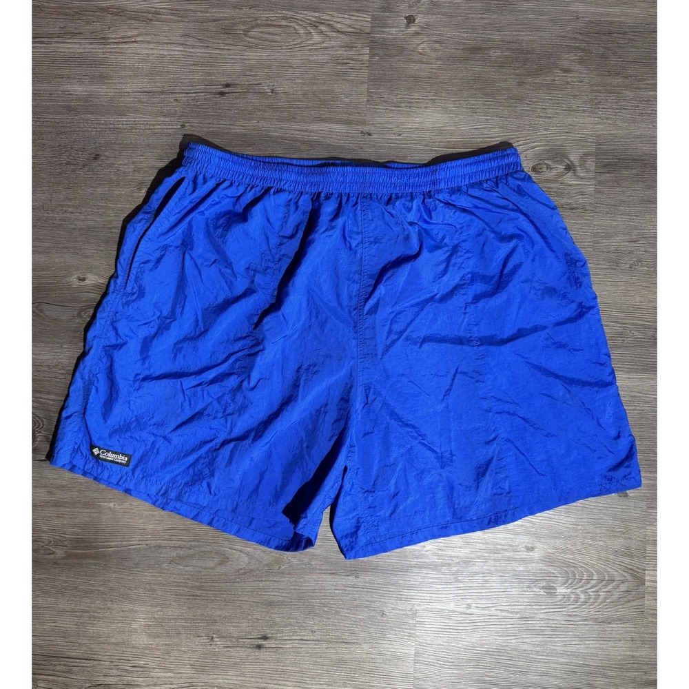 Columbia Swim Trunks Mens XL Royal Blue 5" Inseam Elastic Waist Mesh Lined